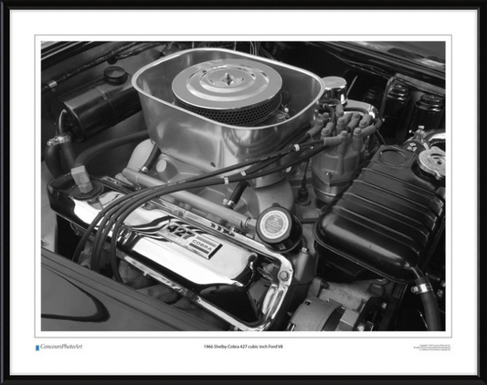 1966 Shelby Cobra 427 cubic inch Ford V8 / CPA711B / Black and White