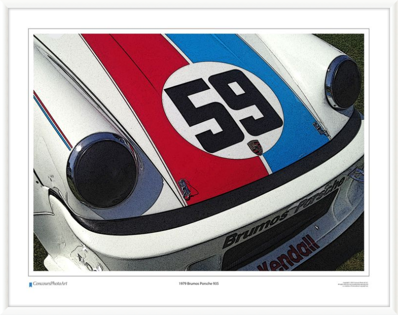 1979 Brumos Porsche 935 / CPA401C / Stylized Image