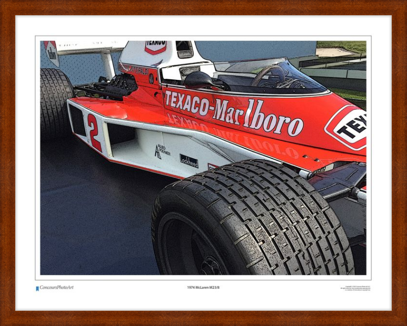 1974 McLaren M23/8 / CPA407C / Stylized Image