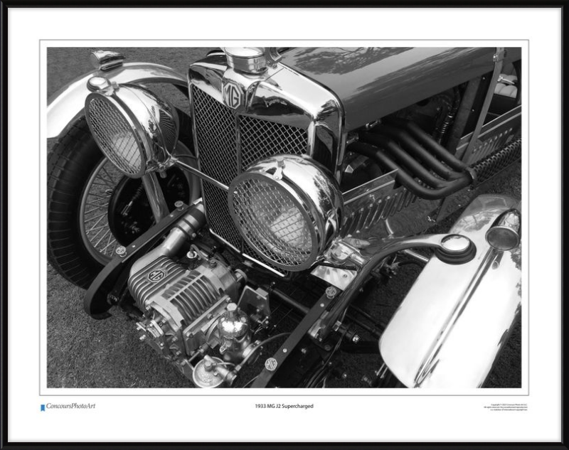 1933 MG J2 Supercharged / CPA101B / Black and White