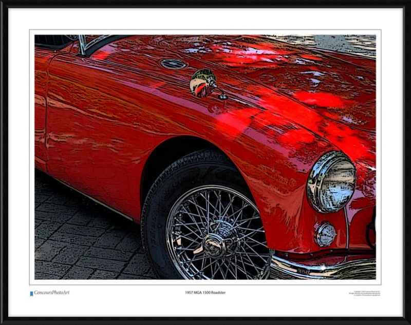 1957 MGA 1500 Roadster / CPA110C / Stylized Image
