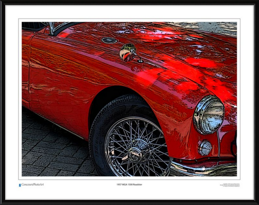 1957 MGA 1500 Roadster / CPA110C / Stylized Image