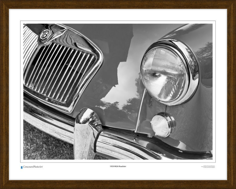 1959 MGA Roadster / CPA119B / B&W Print