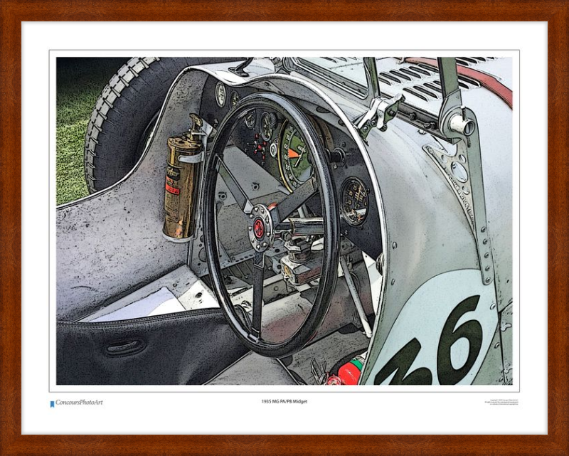 1935 MG PA/PB Midget / CPA607C / Stylized Print