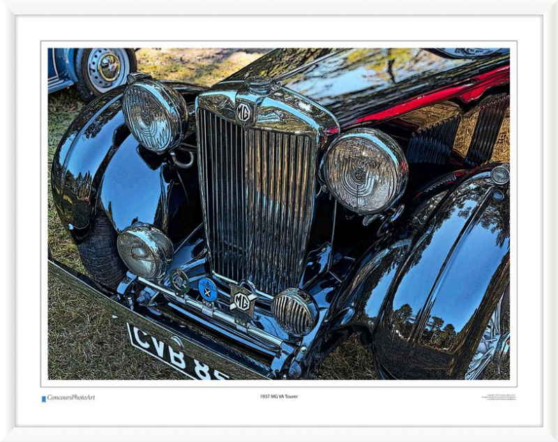 1937 MG VA Tourer / CPA120C / Stylized Print