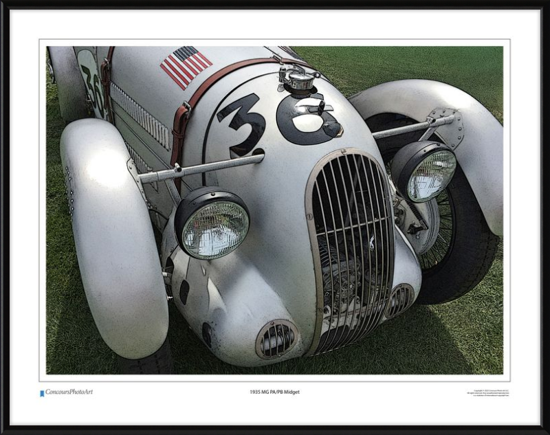 1935 MG PA/PB Midget / CPA410C / Stylized Image