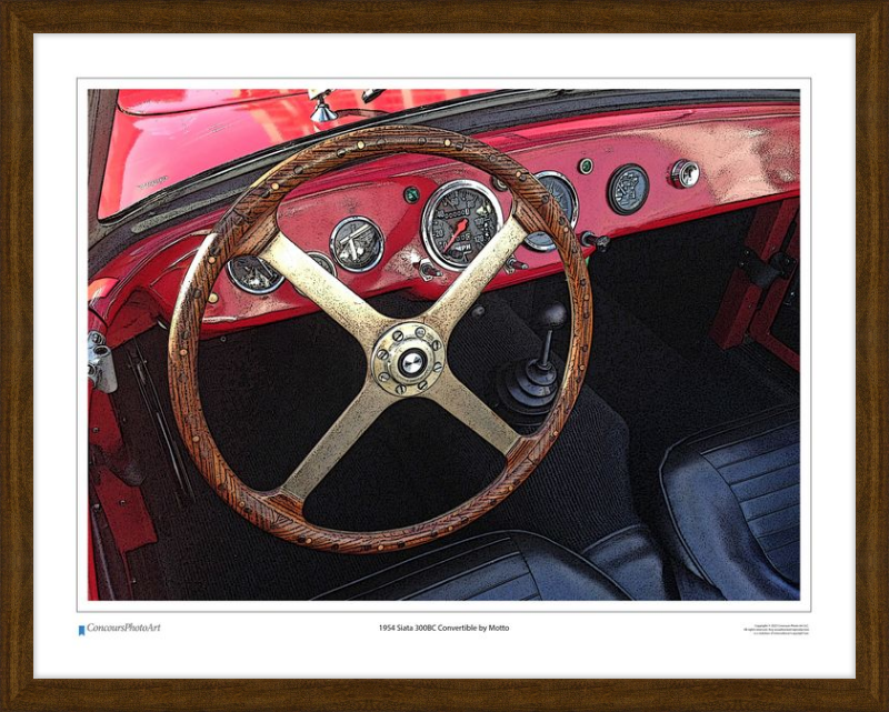 1954 Siata 300BC Convertible by Motto / CPA611C / Stylized Image