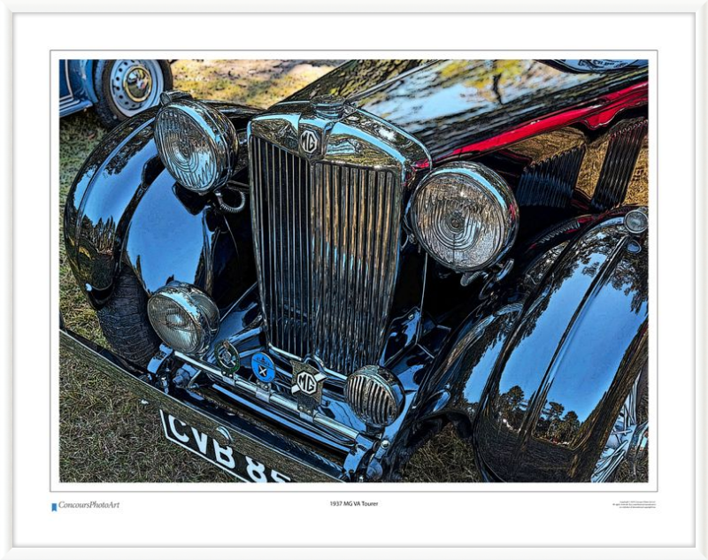 1937 MG VA Tourer / CPA120C / Stylized Print
