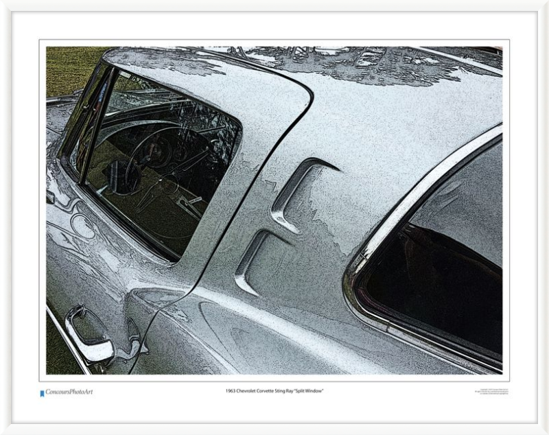 1963 Chevrolet Corvette Sting Ray "Split Window" / CPA301C / Stylized Print