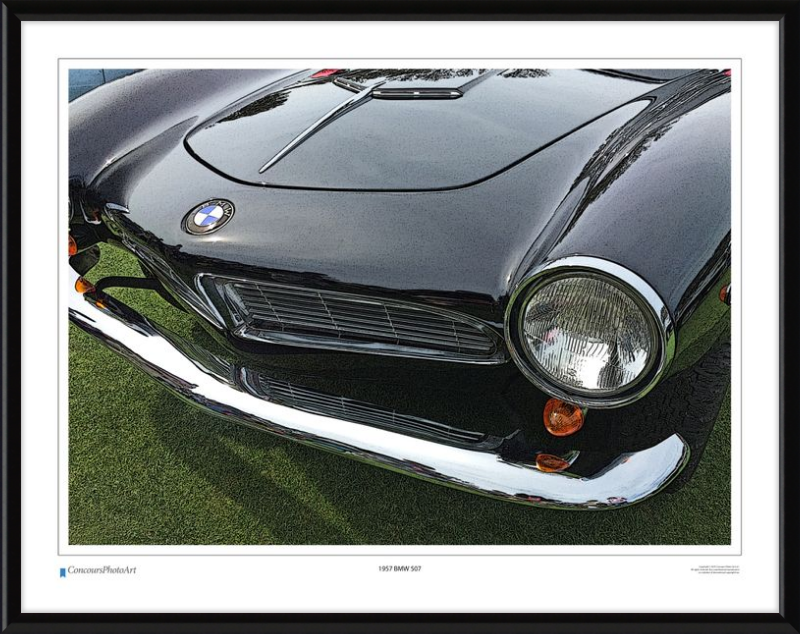 1957 BMW 507 Roadster / CPA217C / Stylized Print