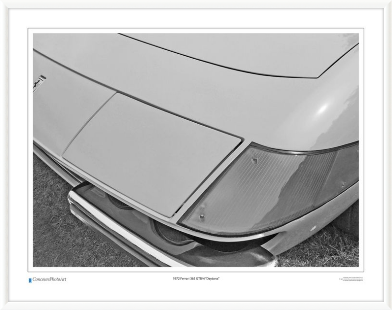 1972 Ferrari 365 GTB/4 “Daytona” / CPA205B / B&W Print