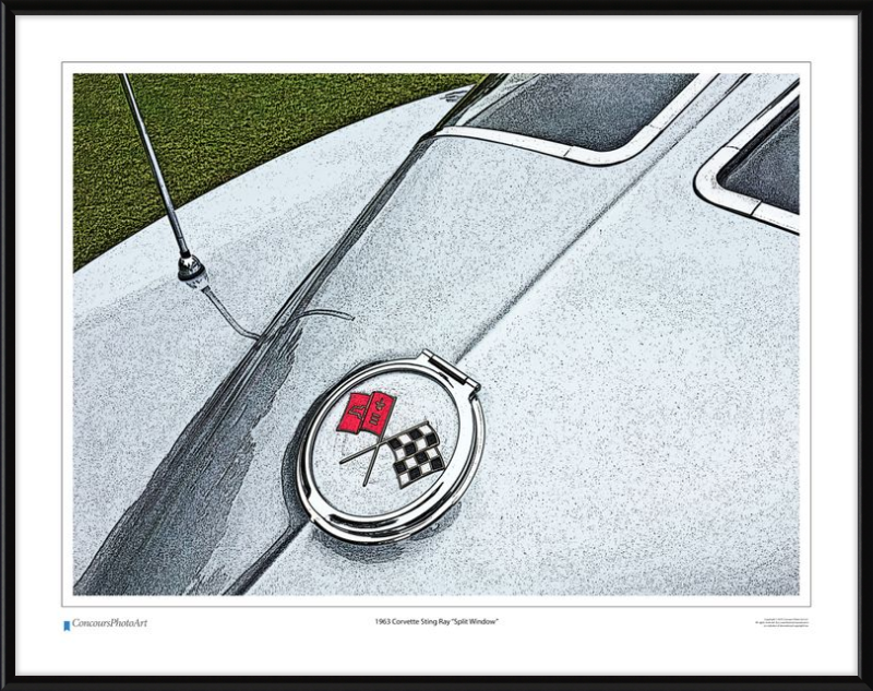1963 Chevrolet Corvette Sting Ray "Split Window" / CPA317C / Stylized Print