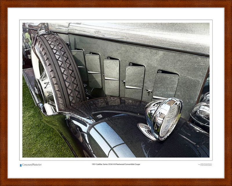 1931 Cadillac Series 355A V-8 Fleetwood Convertible Coupe / CPA323C / Stylized Print