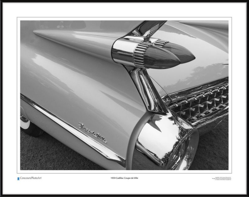 1959 Cadillac Coupe de Ville / CPA304B / Black and White