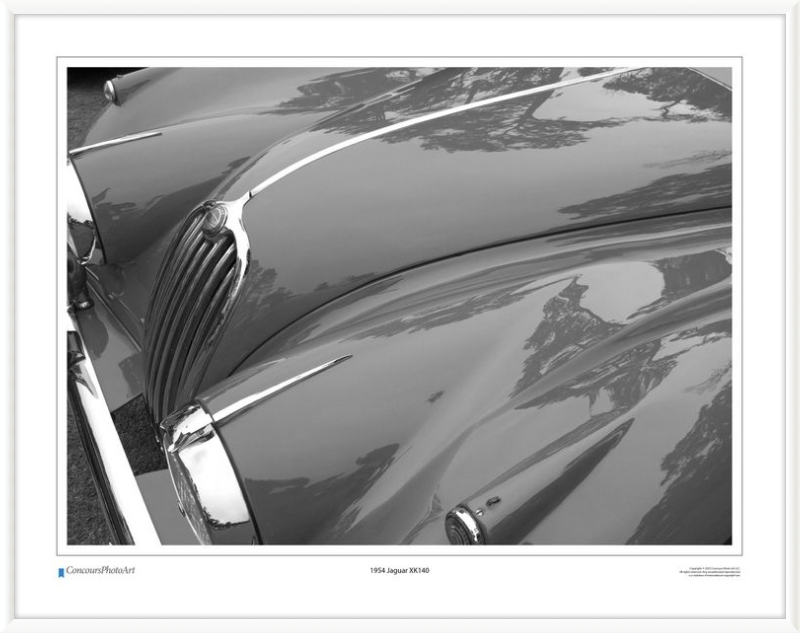 1954 Jaguar XK140 / CPA106B / Black and White
