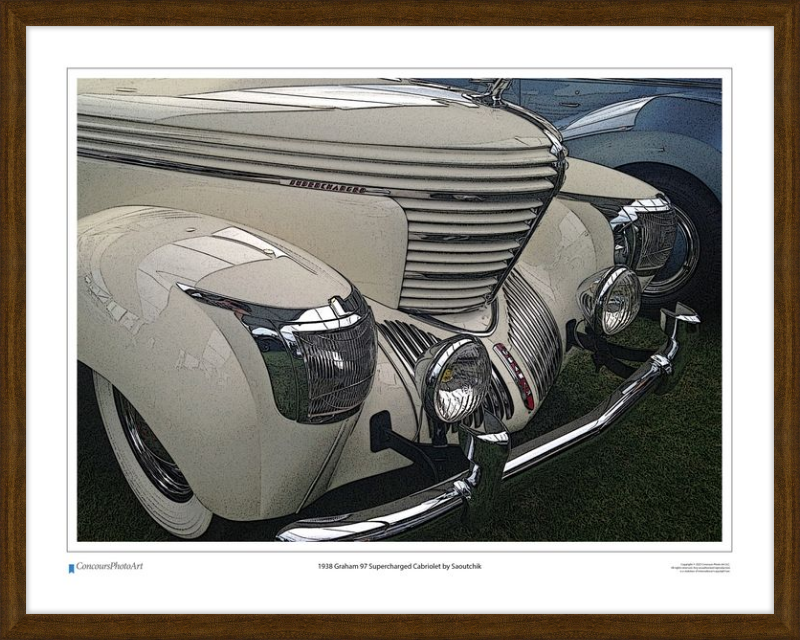 1938 Graham 97 Supercharged Cabriolet by Saoutchik / CPA307C / Stylized Image