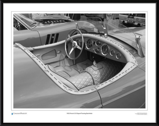 1952 Ferrari 212 Export Touring Barchetta / CPA608B / Black and White