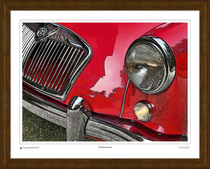 1959 MGA Roadster / CPA119C / Stylized Print