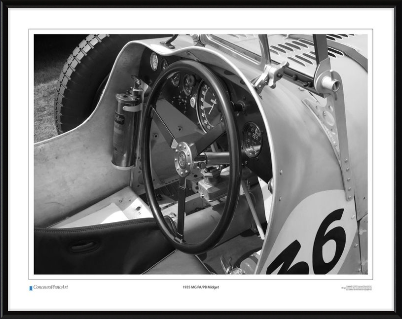 1935 MG PA/PB Midget / CPA607B / Black and White