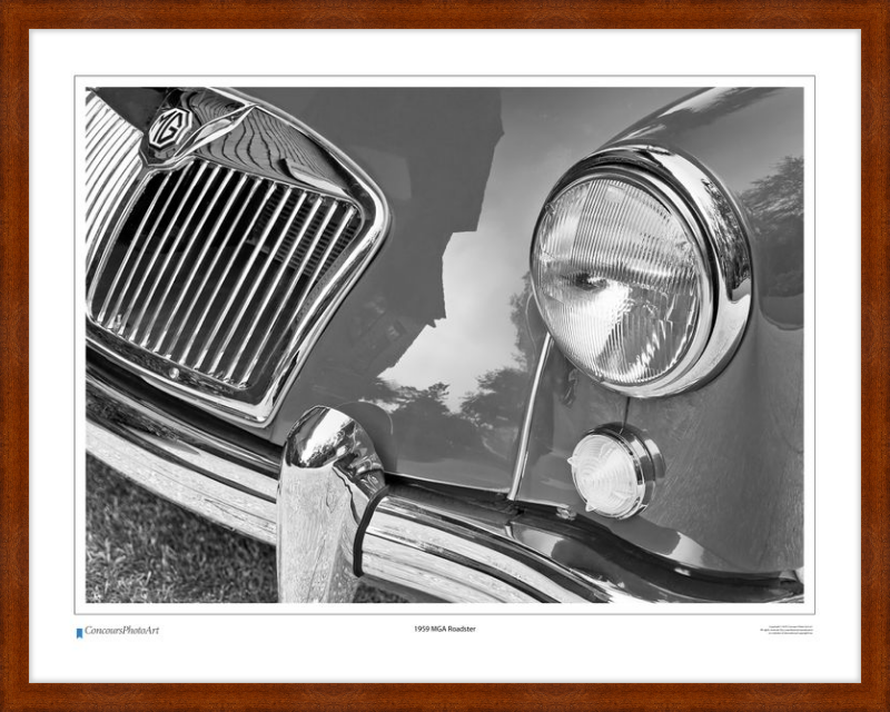 1959 MGA Roadster / CPA119B / B&W Print