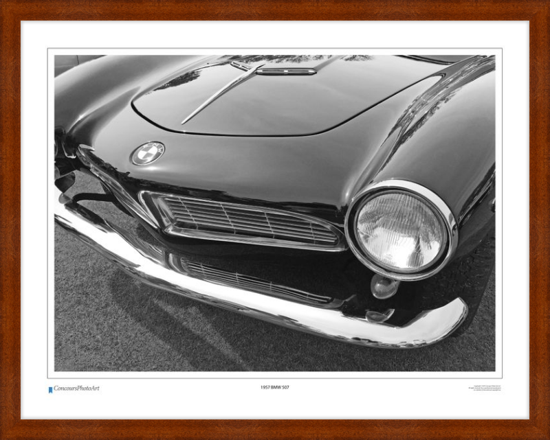 1957 BMW 507 Roadster / CPA217B / B&W Print