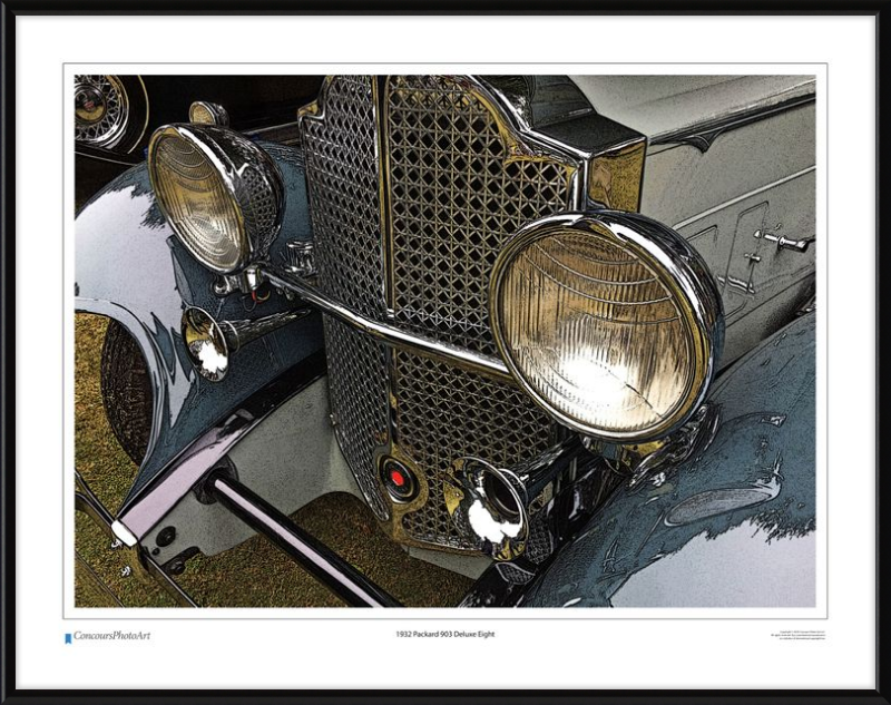 1932 Packard 903 Deluxe Eight / CPA312C / Stylized Print