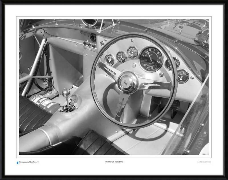 1959 Ferrari 196S Dino / CPA604B / B&W Print