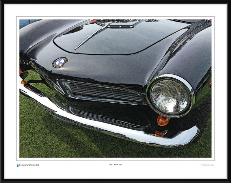 1957 BMW 507 Roadster / CPA217C / Stylized Print