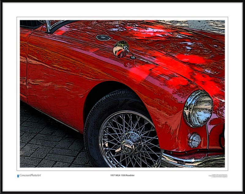 1957 MGA 1500 Roadster / CPA110C / Stylized Image
