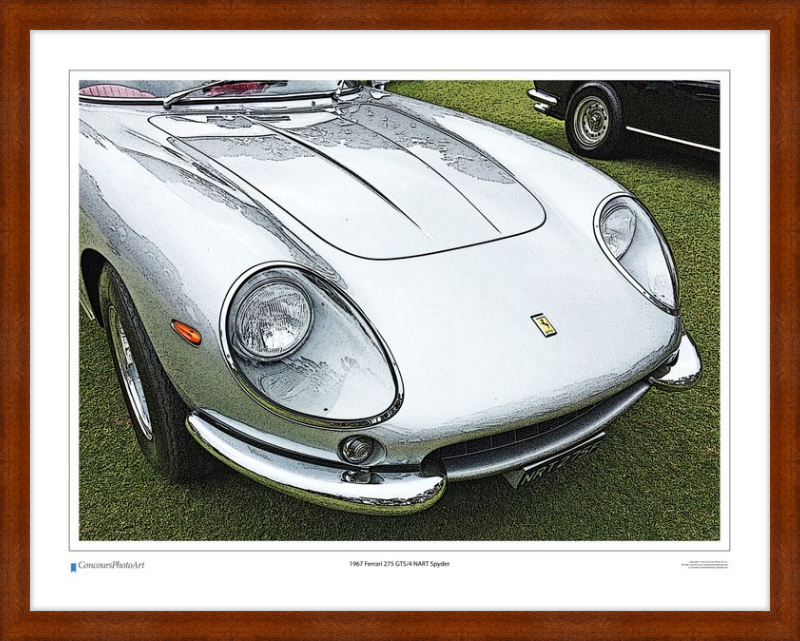 1967 Ferrari 275 GTS/4 NART Spyder / CPA218C / Stylized Print