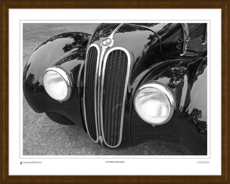 1937 BMW 328 Roadster / CPA206B / B&W Print