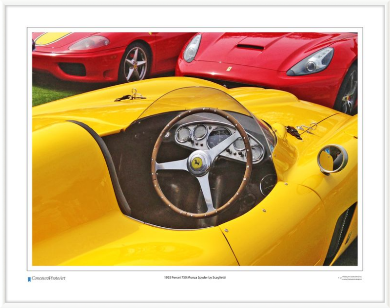 1955 Ferrari 750 Monza Spyder by Scaglietti / CPA610A / Color Print