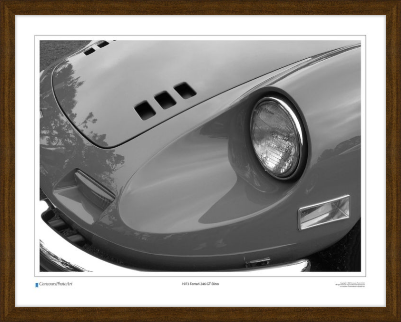 1973 Ferrari 246 GT Dino / CPA208B / Black and White