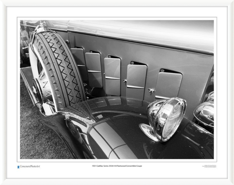 1931 Cadillac Series 355A V-8 Fleetwood Convertible Coupe / CPA323B / B&W Print