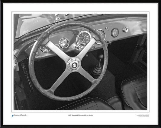 1954 Siata 300BC Convertible by Motto / CPA611B / Black and White