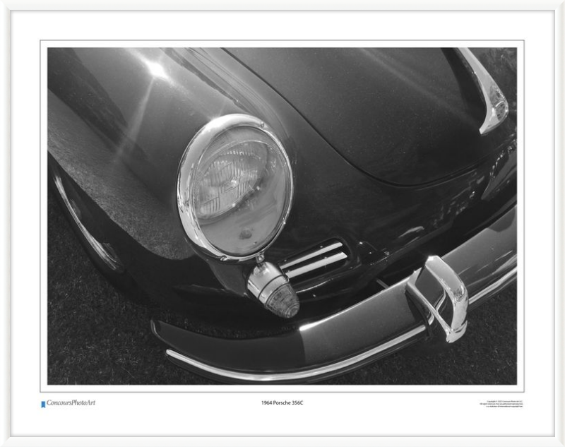 1964 Porsche 356C / CPA211B / Black and White