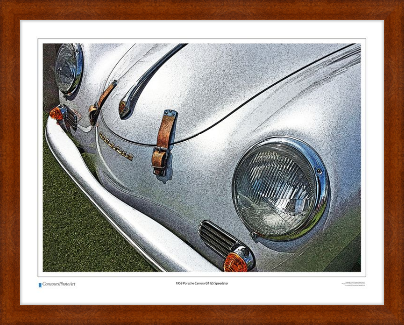 1958 Porsche Carrera GT GS Speedster / CPA203C / Stylized Print