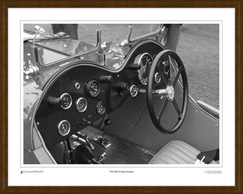 1933 MG J2 Supercharged / CPA603B / Black and White