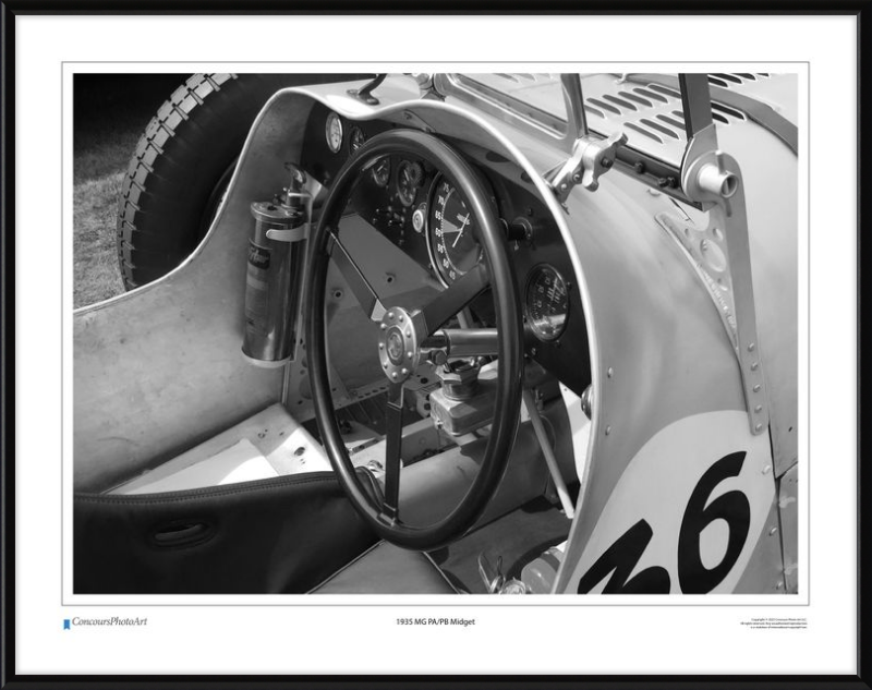 1935 MG PA/PB Midget / CPA607B / Black and White