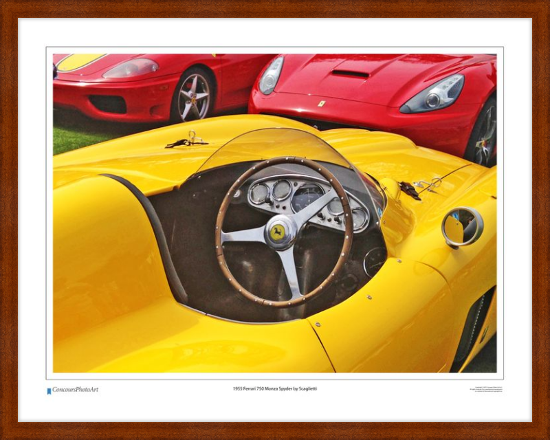 1955 Ferrari 750 Monza Spyder by Scaglietti / CPA610A / Color Print