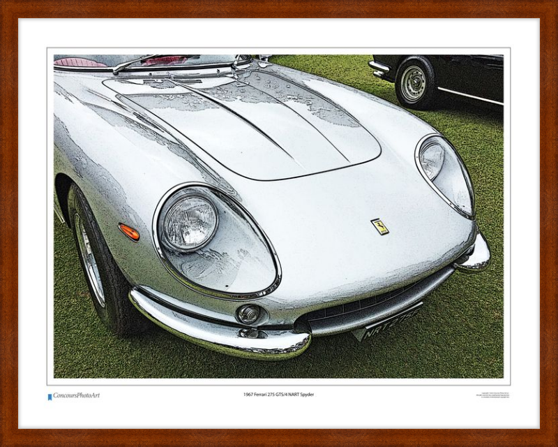 1967 Ferrari 275 GTS/4 NART Spyder / CPA218C / Stylized Print
