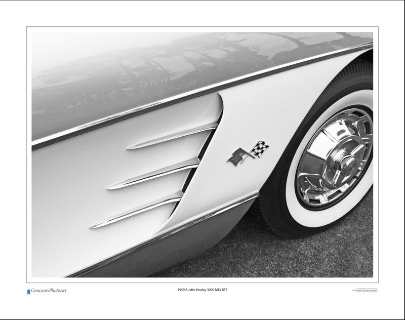 1959 Chevrolet Corvette / CPA320B / B&W Print