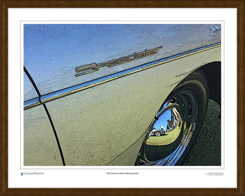 1957 Porsche 356A 1600 Speedster / CPA210C / Stylized Image