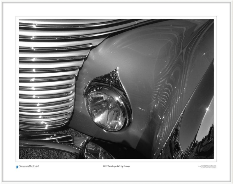 1937 Delahaye 145 by Franay / CPA204B / Black and White