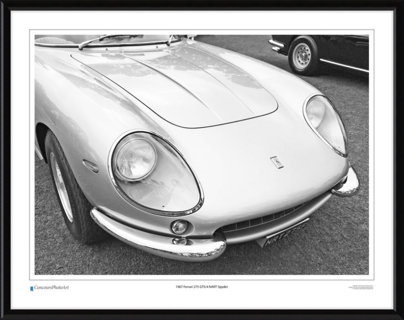 1967 Ferrari 275 GTS/4 NART Spyder / CPA218B / B&W Print