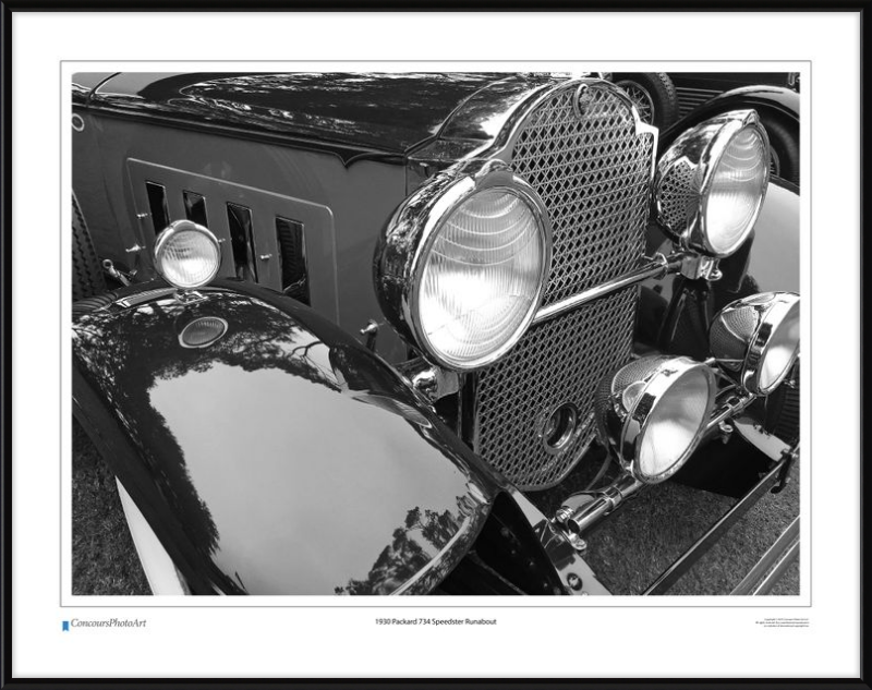 1930 Packard 734 Speedster Runabout / CPA318B / B&W Print