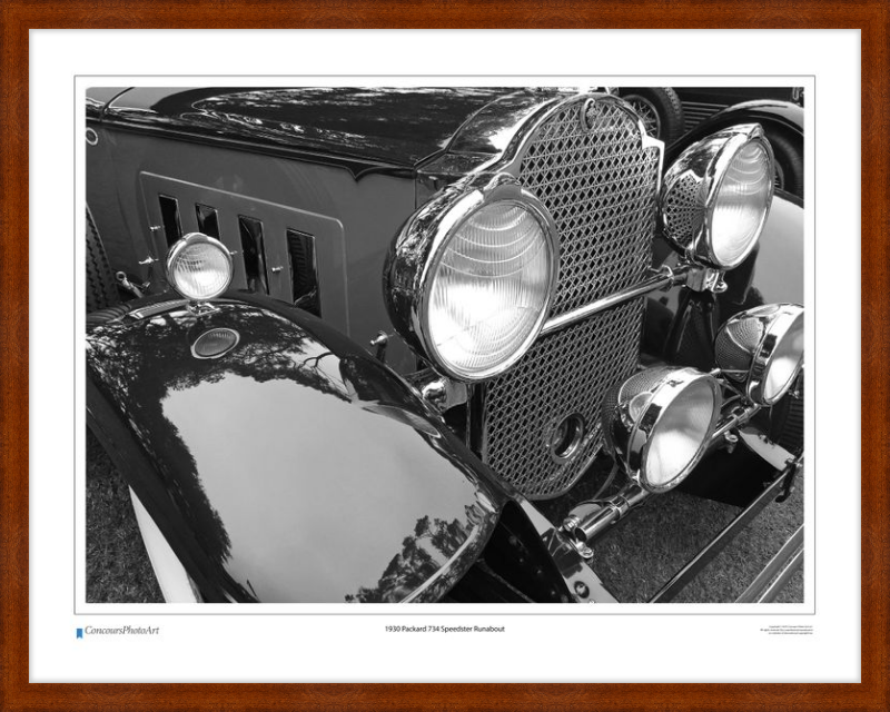 1930 Packard 734 Speedster Runabout / CPA318B / B&W Print