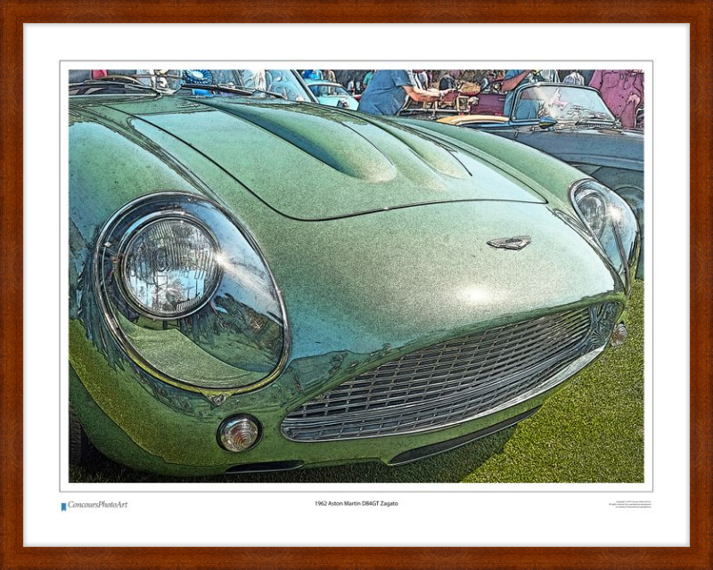 1962 Aston Martin DB4GT Zagato / CPA121C / Stylized Print