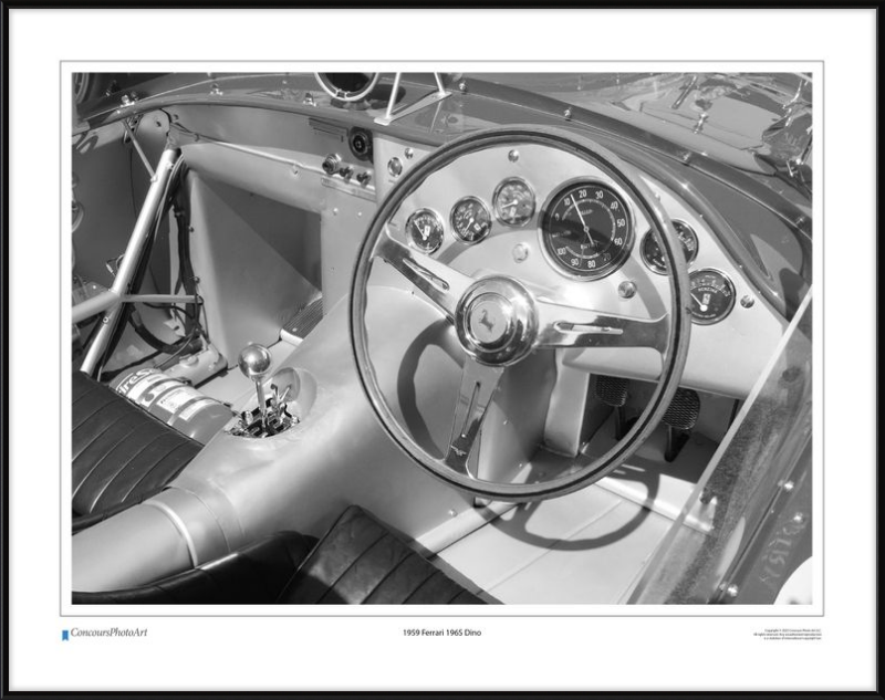 1959 Ferrari 196S Dino / CPA604B / Black and White