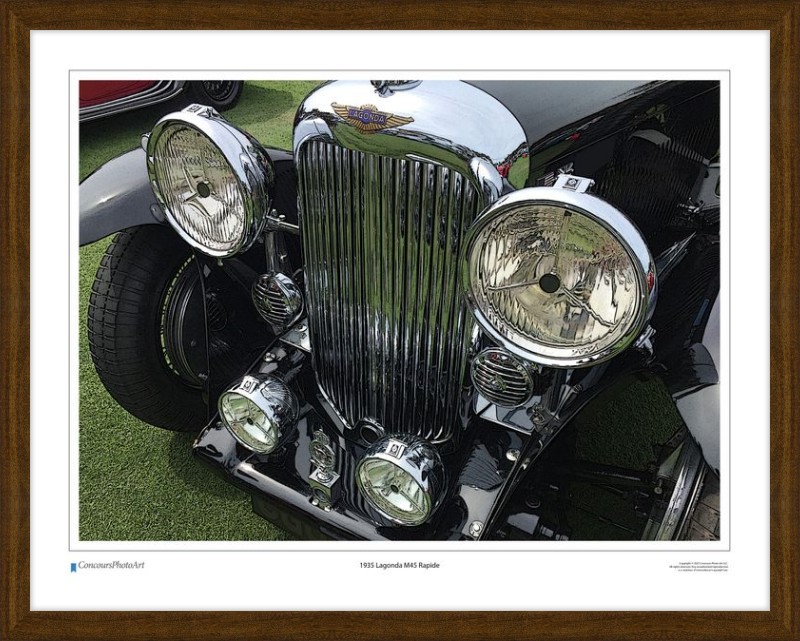 1935 Lagonda M45 Rapide / CPA104C / Stylized Image